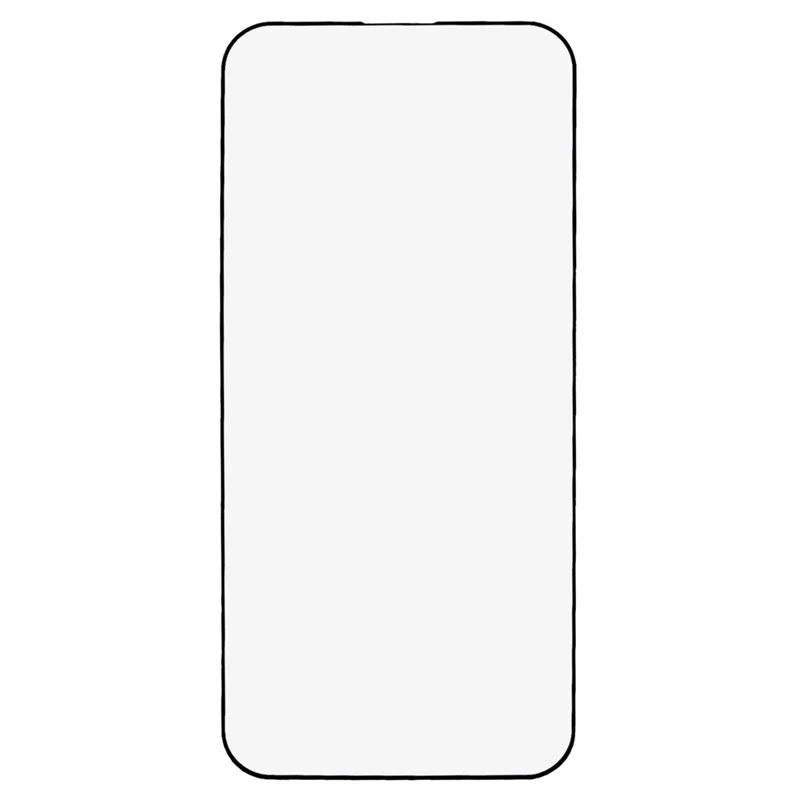 For iPhone 15 Pro Max Screen Protector Ultra Clear Metal Frame + Tempered Glass Film