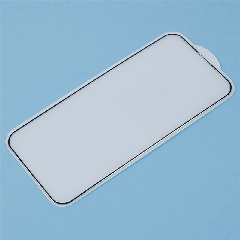 For iPhone 15 Pro Screen Protector Ultra Clear Metal Frame + Tempered Glass Film