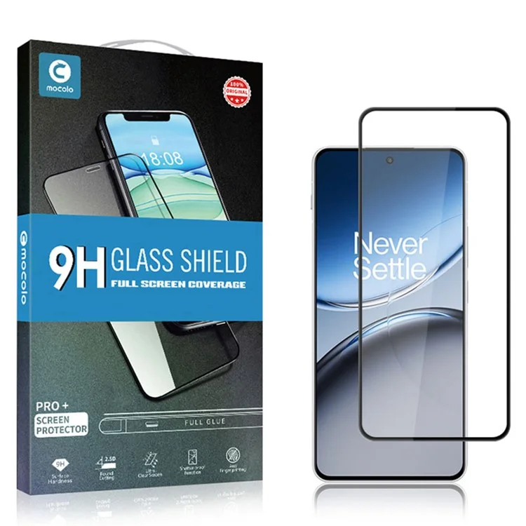 MOCOLO For OnePlus Nord 4 Screen Protector Silk Printing Tempered Glass Film 9H Hardness - Black