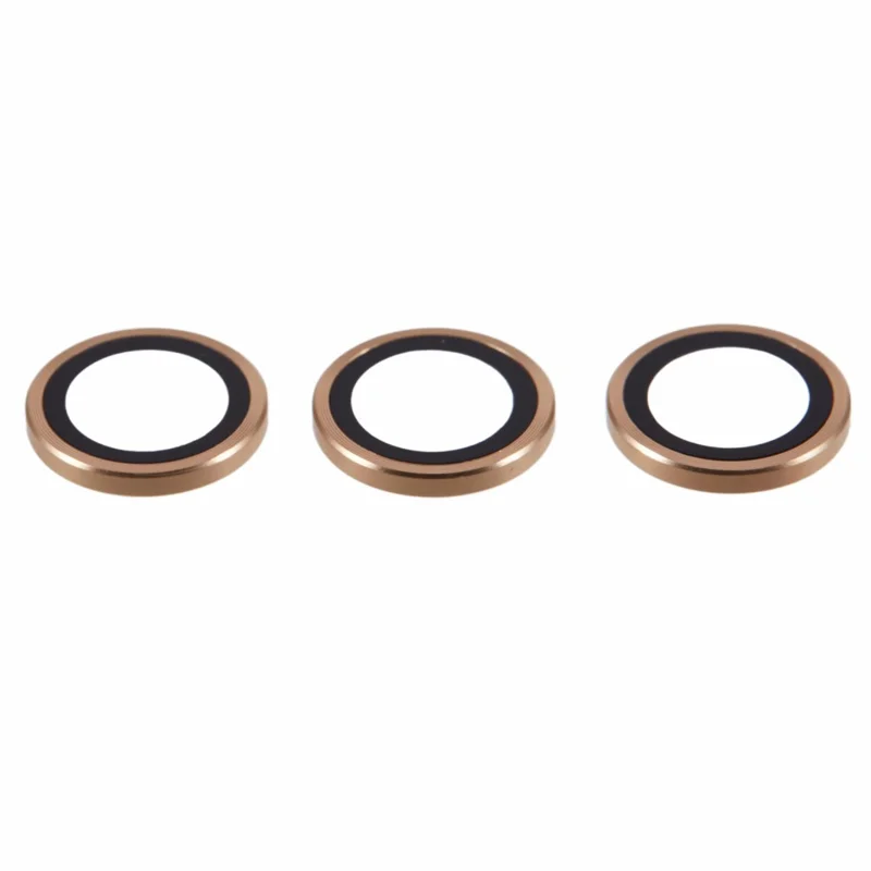 For Samsung Galaxy S24 FE Camera Lens Protector Set Metal + Tempered Glass Individual Ring Film - Gold