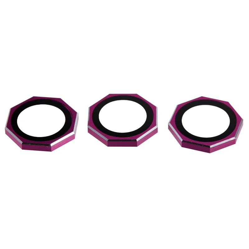 Per iPhone 16 Pro / 16 Pro Max Protezione Lente Fotocamera Ottagonale AF+AR Pellicola in Vetro Temperato - Rosa