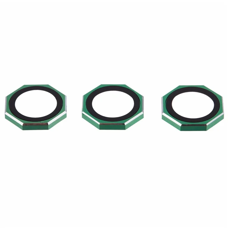 For iPhone 16 Pro / 16 Pro Max Camera Lens Protector Octagonal AF+AR Tempered Glass Lens Film - Green