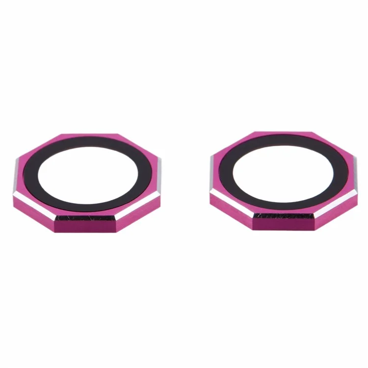 For iPhone 16 / 16 Plus Octagonal Camera Lens Film AF+AR Tempered Glass Lens Protector - Rose