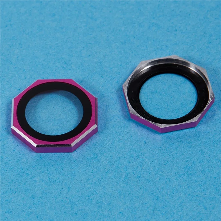 For iPhone 16 / 16 Plus Octagonal Camera Lens Film AF+AR Tempered Glass Lens Protector - Rose