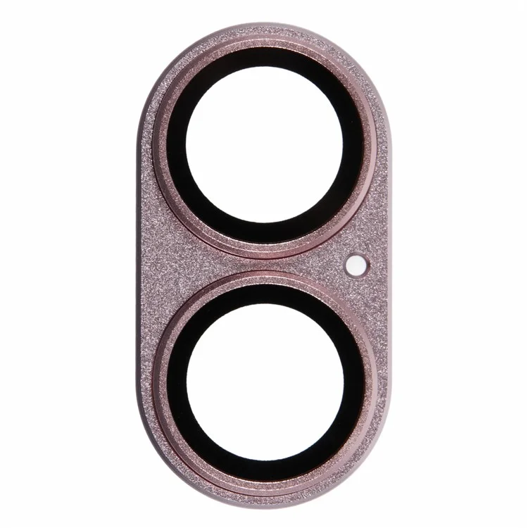 For iPhone 16 / 16 Plus Camera Lens Protector Integrated Clear Metal Frame+Tempered Glass Lens Film - Rose Gold