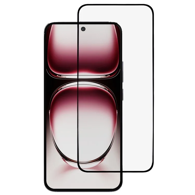 Für Oppo Reno12 Pro 5G (Global) Bildschirmschutz Schwarzer Rand Vollverklebter gekrümmter Gehärtetes Glas Klarer Film