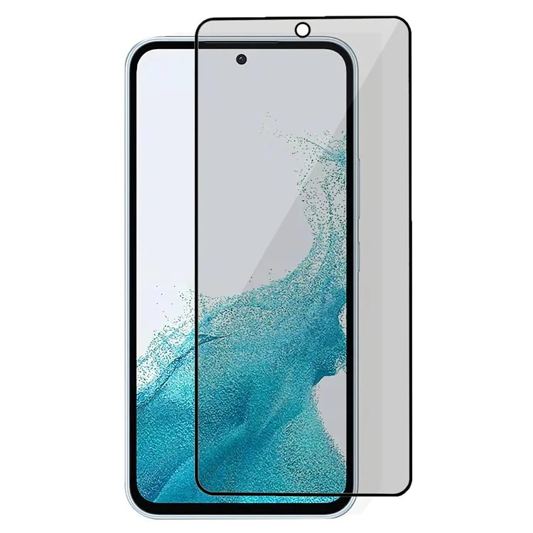 Para Samsung Galaxy S24 FE Anti-Peep Screen Protector Full Glue Silk Printing Tempered Glass Film
