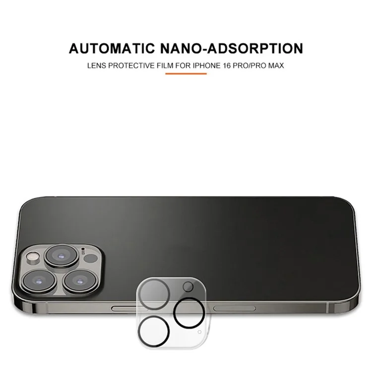 MOCOLO Per iPhone 16 Pro / 16 Pro Max Protezione Lente Fotocamera Vetro Temperato Pellicola Lente Non Influenza gli Scatti Notturni