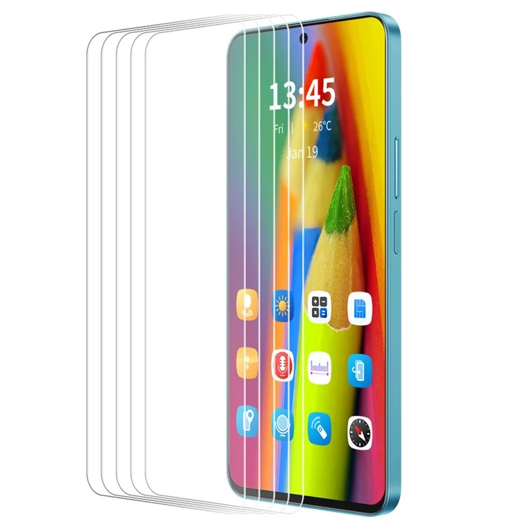 ENKAY HAT PRINCE 5Stk Für Samsung Galaxy A25 5G (Global) (161,0 x 76,5 x 8,3 mm) Bildschirmschutzfolie 9H Härte