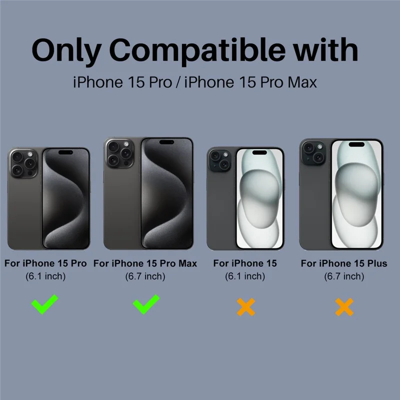 NORTHJO 2Pcs Para iPhone 15 Pro / 15 Pro Max Protetor de Lente de Câmera Transparente Círculos Pretos 3D Película de Vidro Temperado Para Lente