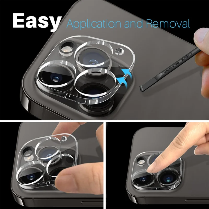 NORTHJO 2 шт. Для iPhone 14 Pro / 14 Pro Max Защитная пленка из закаленного стекла для камеры HD 3D интегрированная