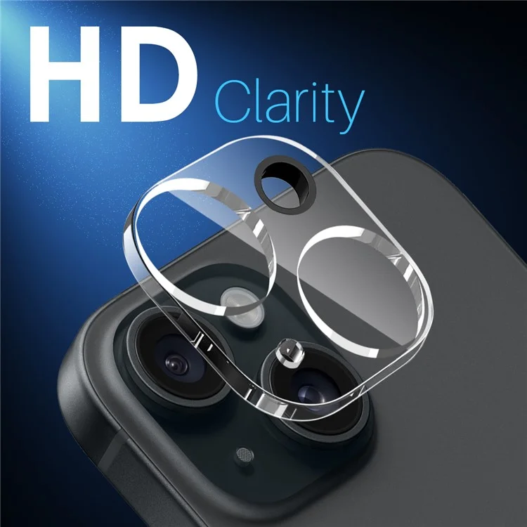 NORTHJO 2Pcs For iPhone 15 / 15 Plus Tempered Glass Camera Lens Protector Clear 3D Full Coverage Integrated