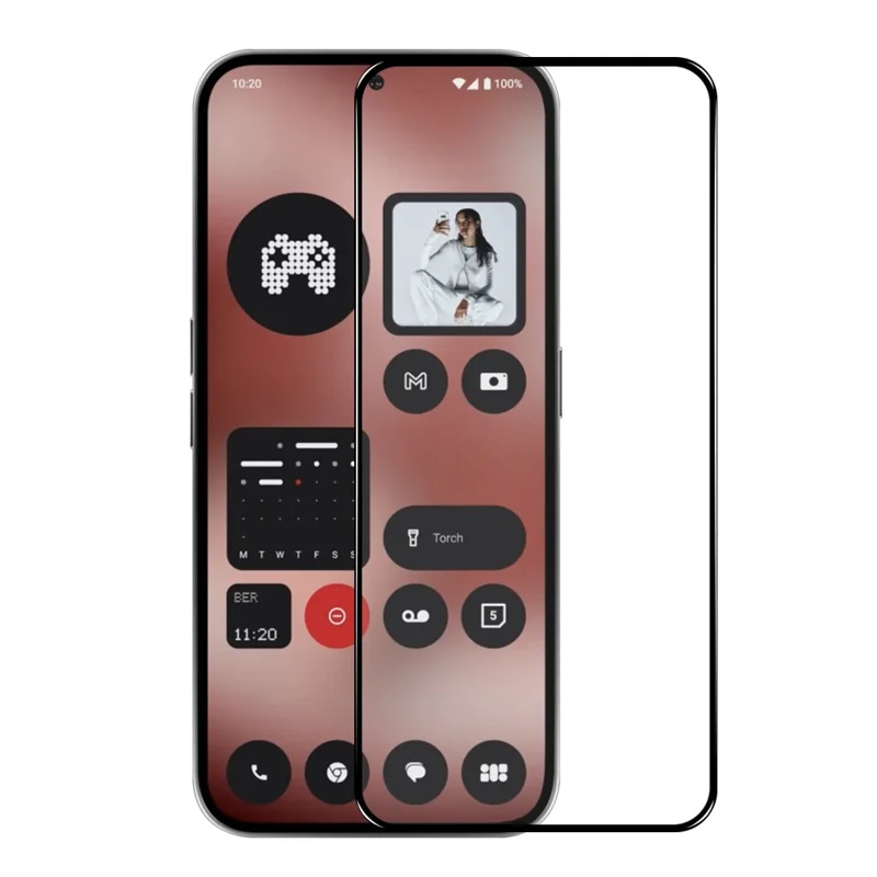 NORTHJO A+ For Nothing Phone (2a) Plus / Phone (2a) Screen Protector High Aluminum-Silicon Film 0.3mm 2.5D - Black