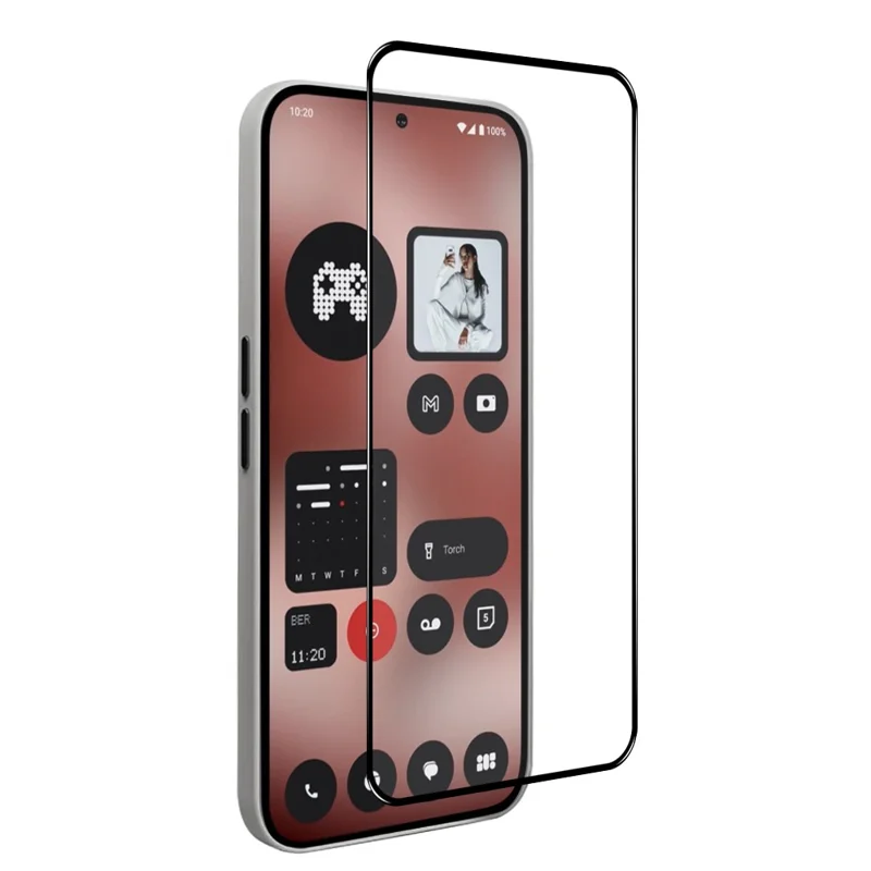 NORTHJO A+ For Nothing Phone (2a) Plus / Phone (2a) Screen Protector High Aluminum-Silicon Film 0.3mm 2.5D - Black