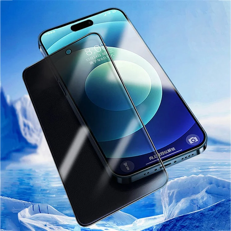 X-LEVEL For iPhone 16 Pro Max Privacy Screen Protector Full Coverage 2.5D Tempered Glass Film Silk Printing