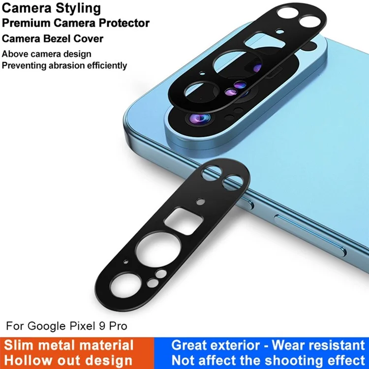 IMAK For Google Pixel 9 Pro Camera Lens Protector Hollow Metal Lens Cover