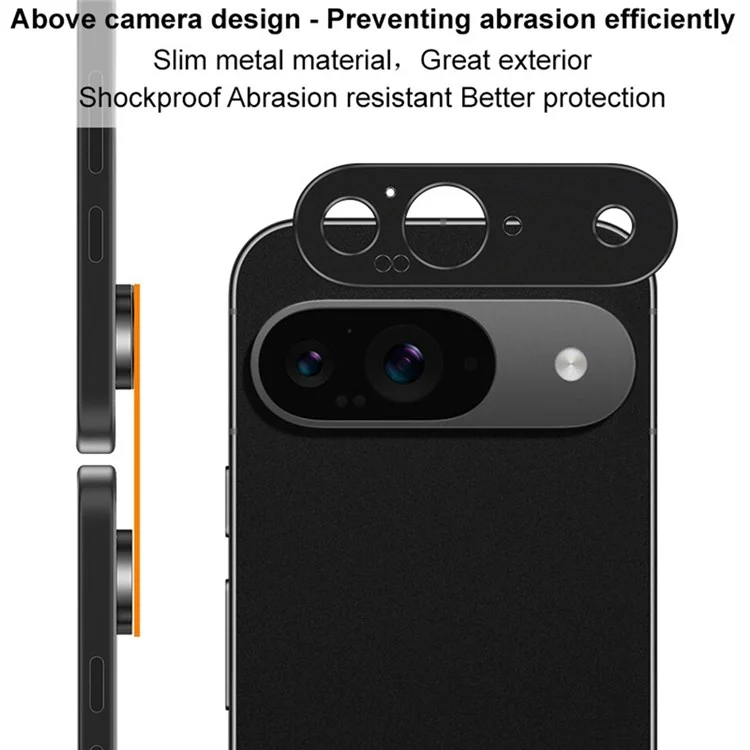 IMAK Pour Google Pixel 9 Protecteur d'objectif de caméra en métal Couvercle de protection de l'objectif