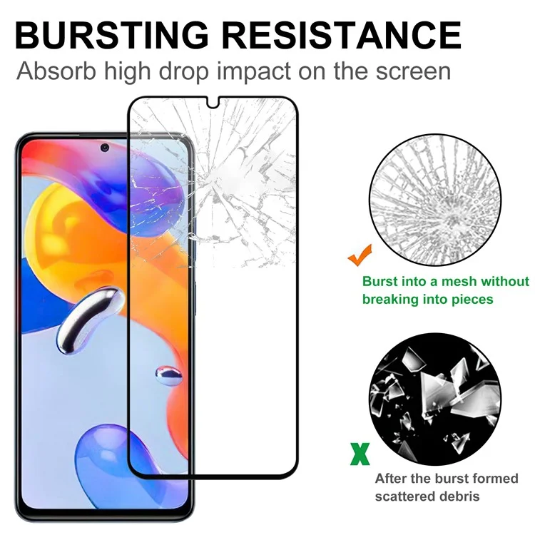 Per Xiaomi Poco C75 4G / Redmi 14R 5G / 14C 4G AGC Glass Screen Protector Full Glue Black Edge Screen Film