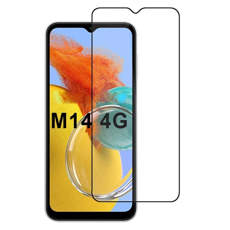 For Samsung Galaxy M14 5G High Aluminum-Silicon Glass Screen Protector 2.5D Silk Printing