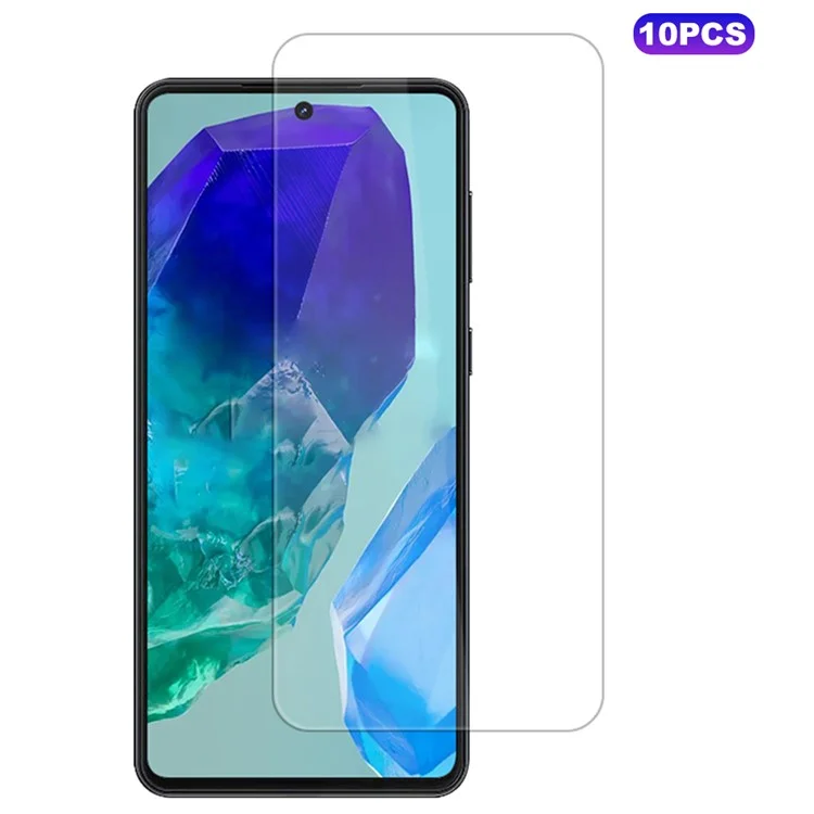 10 piezas / paquete para Samsung Galaxy F55 5G / C55 5G / M55 5G Protector de pantalla HD Claro Borde de arco 2.5D