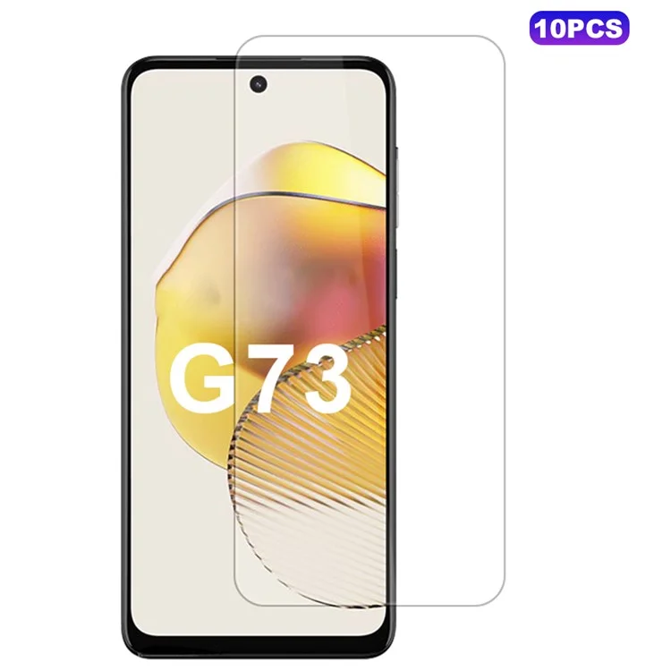 10Unidades / Pacote Para Motorola Moto G73 5G Protetor de Tela Anti-Explosão 0.33mm Borda Curva 2.5D