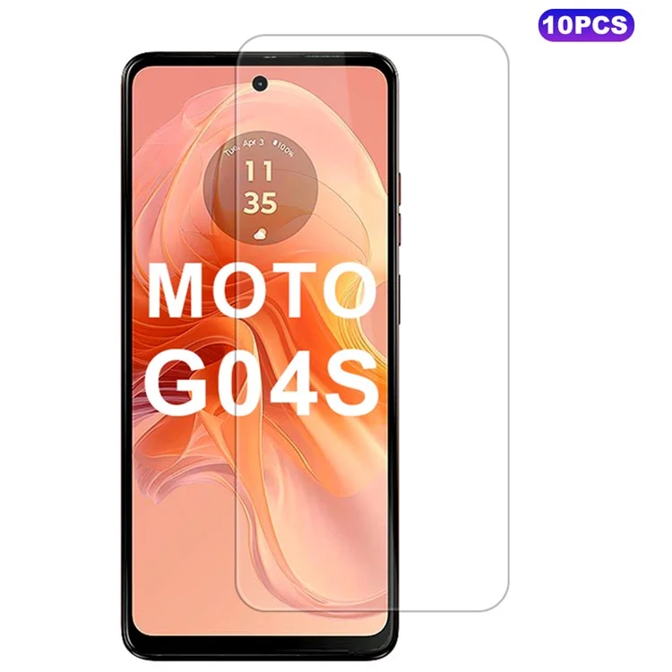 10 pièces / pack pour film en verre haute résolution en aluminium-silicium 2,5D pour l'écran Motorola Moto G04s 4G
