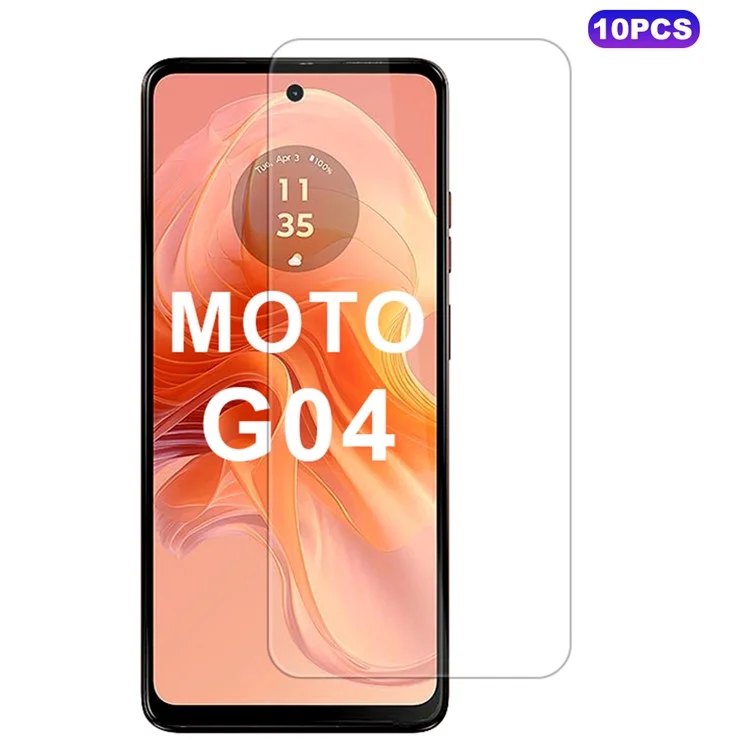 10 Pcs / Pacote Para Motorola Moto G04 4G Protetor de Tela Dureza de 9H à Prova de Explosão