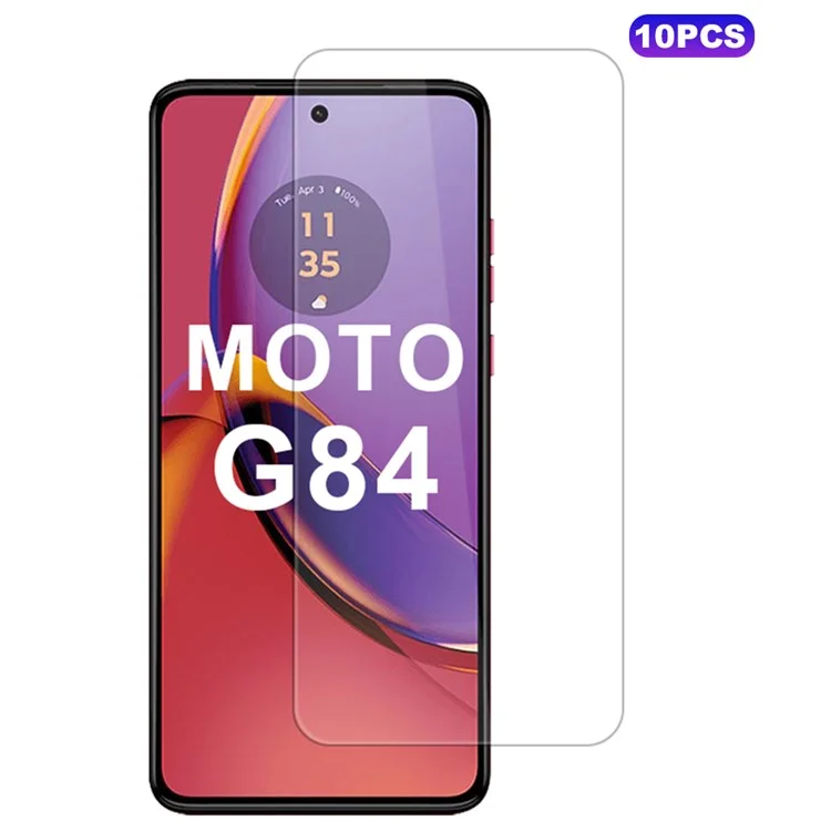 10 pièces / Pack pour protecteur d'écran Motorola Moto G84 5G 0,33 mm 2,5D Ultra Clear