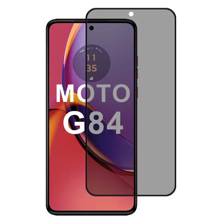 Per Motorola Moto G84 5G Anti-Spy Screen Protector 2.5D Arc Edge Privacy Protection