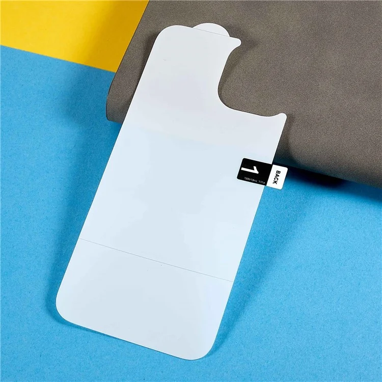 Pour iPhone 14 6.1 pouces Protecteur de téléphone arrière Film hydrogel Full Cover HD Clear Anti-rayures TPU + Film PET