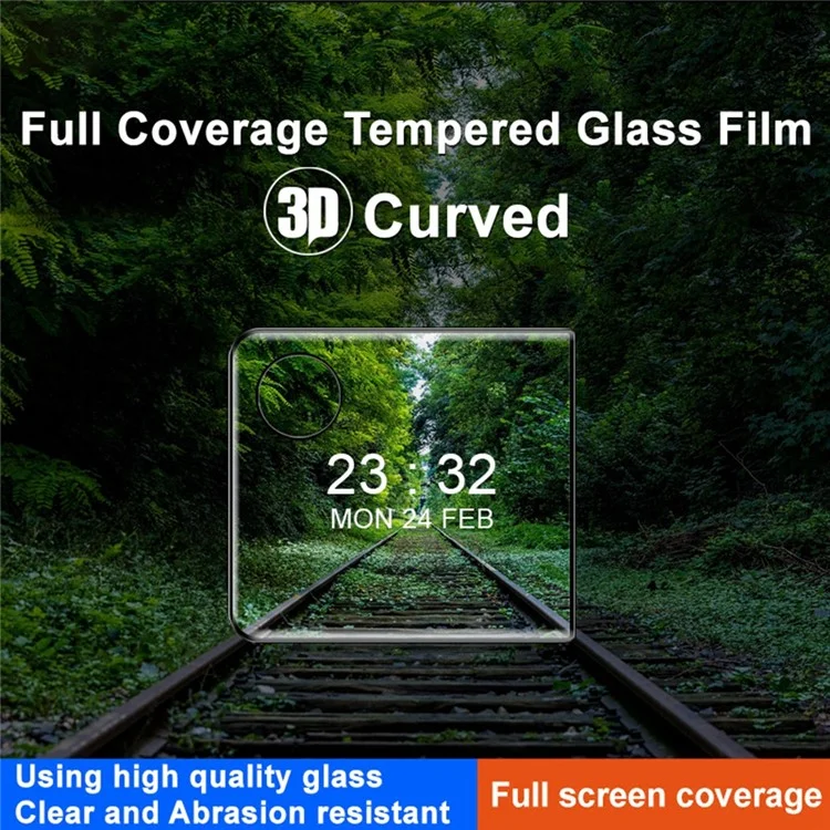 IMAK Para Honor Magic V Flip 5G Protector de Pantalla Trasera Película de Vidrio Templado Curvado 3D