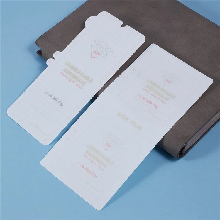 1 juego para la protección de pantalla cristal claro Xiaomi Mix Flip 5G dentro + frontal + cubierta trasera completa de película suave de TPU
