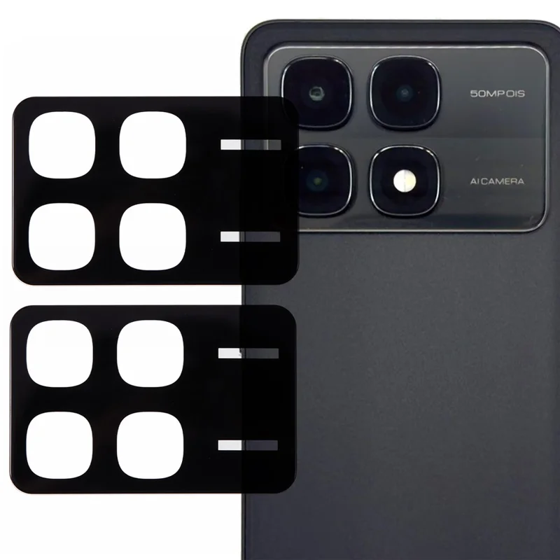 2Pcs For Xiaomi Redmi K70 Ultra Full Coverage Camera Lens Protector Silk Printing Tempered Glass Lens Film 3D Arc Edge