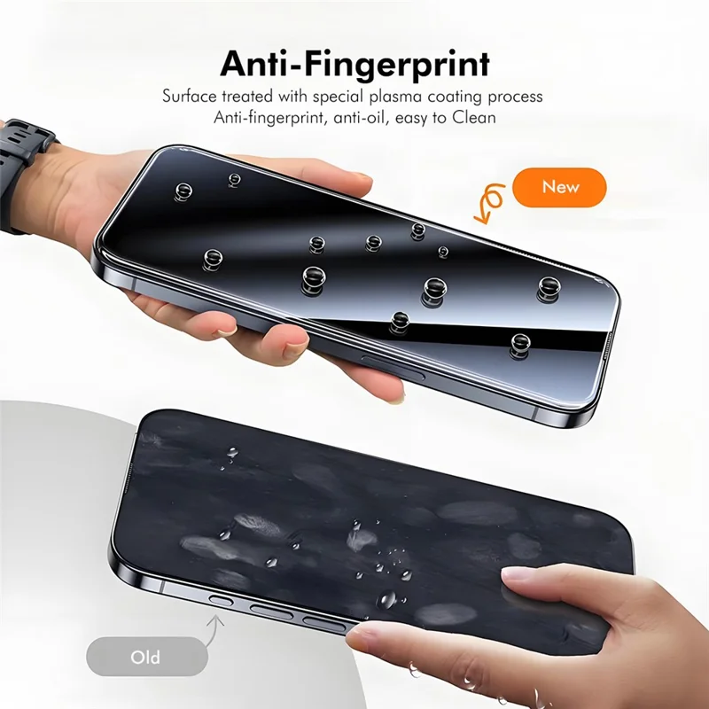 ENKAY HAT-PRINCE 2PCS For iPhone 15 Pro Screen Protector 300C Large Arc Silk Print High Aluminium-Silicon Glass Film