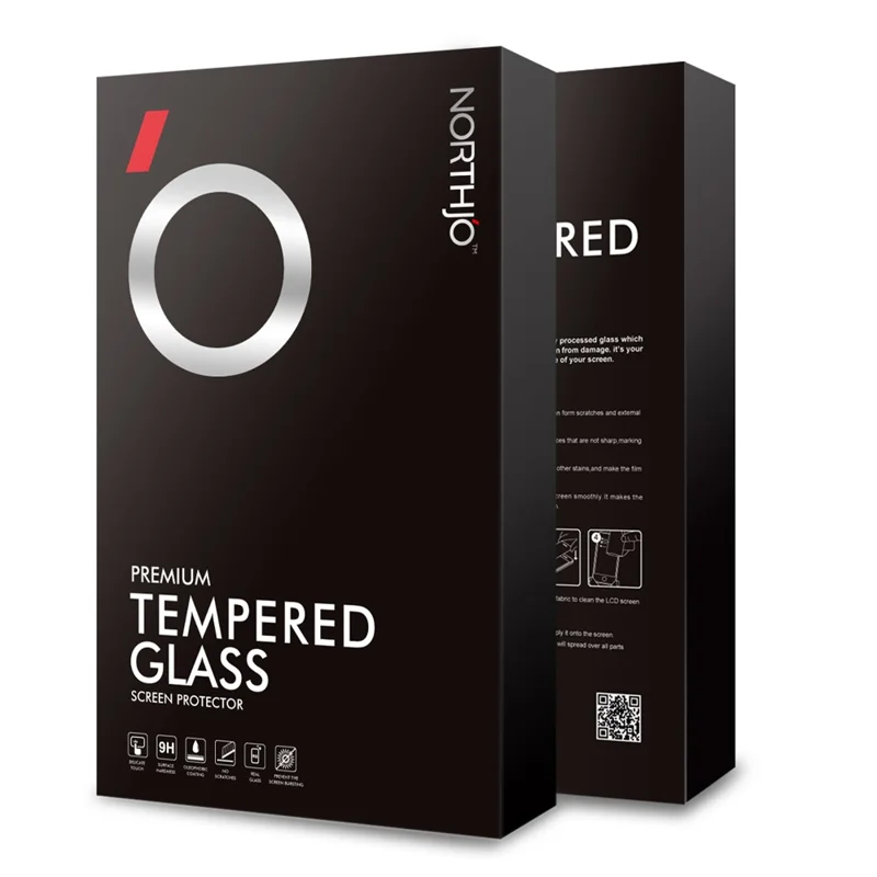 NORTHJO A++ For iPhone 16 Pro Max Screen Protector Privacy Full Glue Silk Printing Anti-Spy Tempered Glass Film