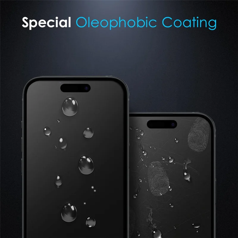 NORTHJO A++ Para iPhone 16 Pro Protector de pantalla Pegamento completo Impresión de seda Película de vidrio templado antiespionaje y de privacidad