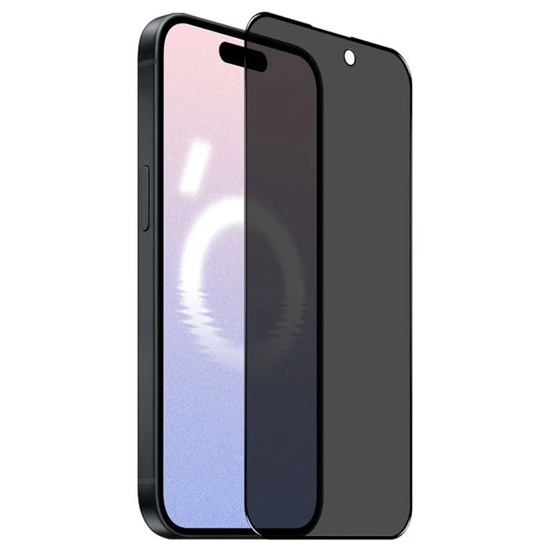 NORTHJO A++ For iPhone 16 Privacy Screen Protector Silk Printing Full Glue Anti-Spy Tempered Glass Film