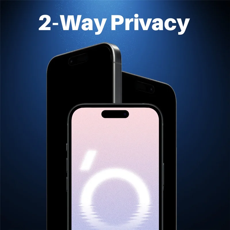 NORTHJO A++ For iPhone 16 Privacy Screen Protector Silk Printing Full Glue Anti-Spy Tempered Glass Film