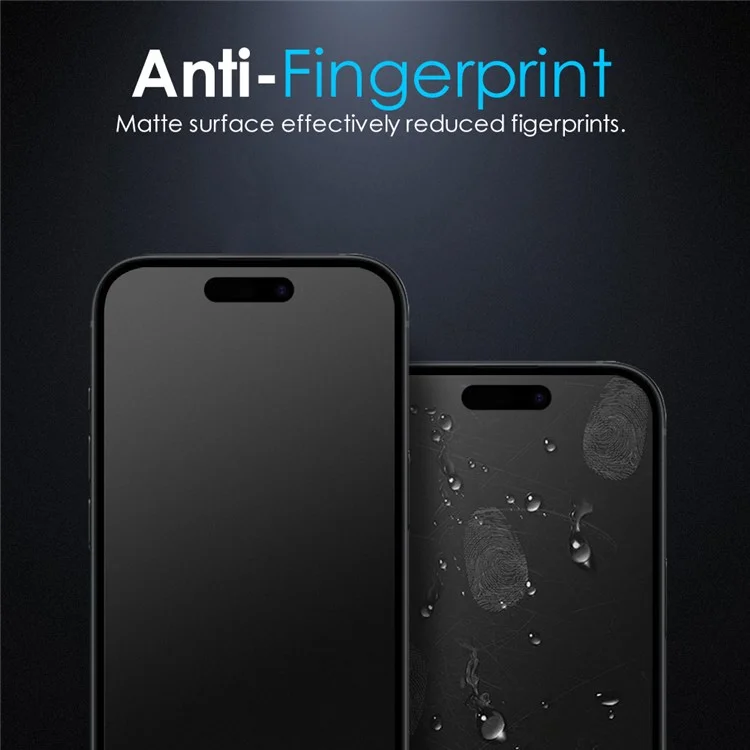 NORTHJO A++ Matte Bildschirmschutz für iPhone 16 Antifinger Full Coverage Gehärtetes Glasfilm