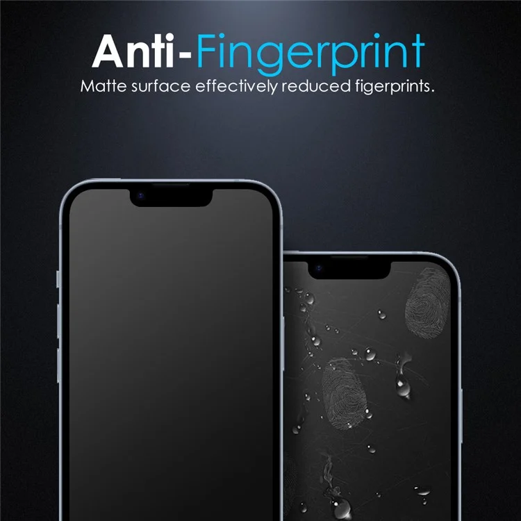 NORTHJO A++ Für iPhone 14 / 13 / 13 Pro Matte Bildschirmschutz Anti-Fingerabdruck Volle Abdeckung 0,3 mm 2,5D Gehärtetes Glas-Folie