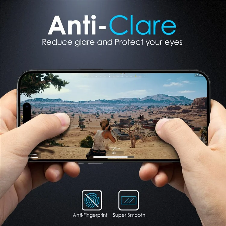 NORTHJO A++ Для iPhone 14 Pro Max Защитная пленка для экрана с матовым покрытием против отпечатков пальцев, полное покрытие, закаленное стекло