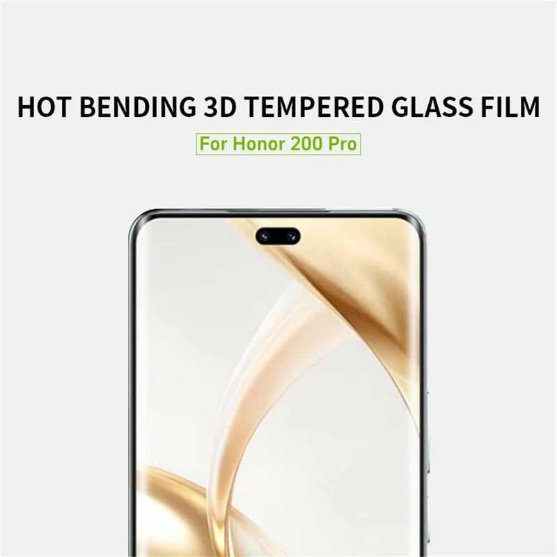 MOFI For Honor 200 Pro 5G Screen Protector Full Glue Tempered Glass Hot Bending Film