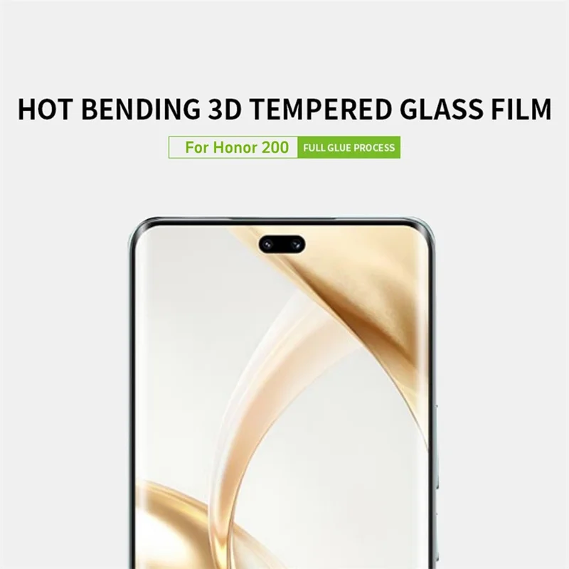 PINWUYO For Honor 200 5G 3D Hot Bending Screen Protector Tempered Glass Full Glue Film