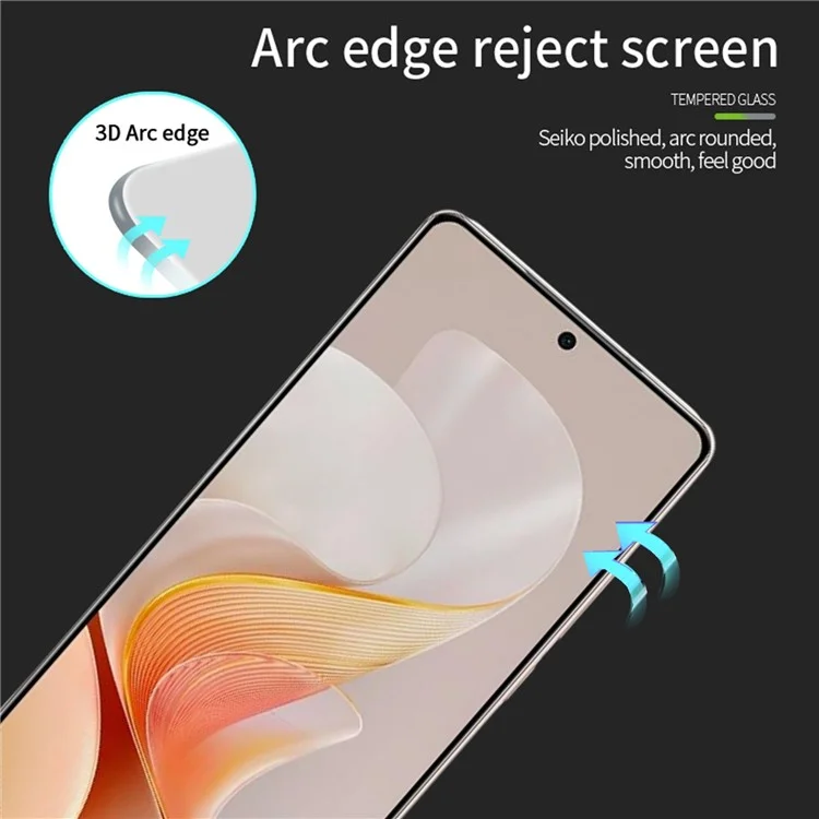 PINWUYO JK 3D Tempered Glass Film Series-2 para vivo S19 5G Protector de pantalla Vidrio de alta aluminio y silicio