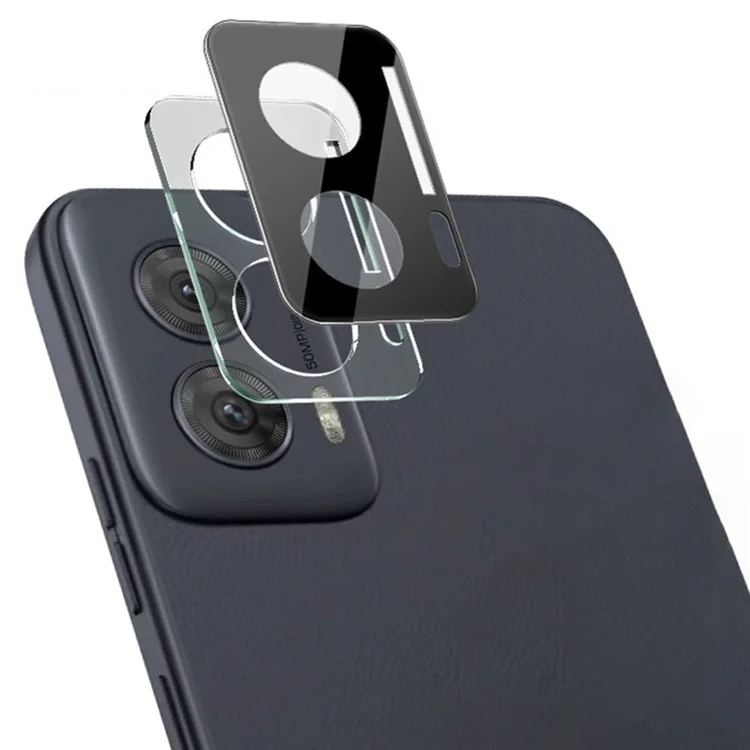 IMAK Per Motorola Moto G Power (2024) Protezione Obiettivo Fotocamera Pellicola in Vetro Temperato+Copertura in Acrilico (Versione Nera)