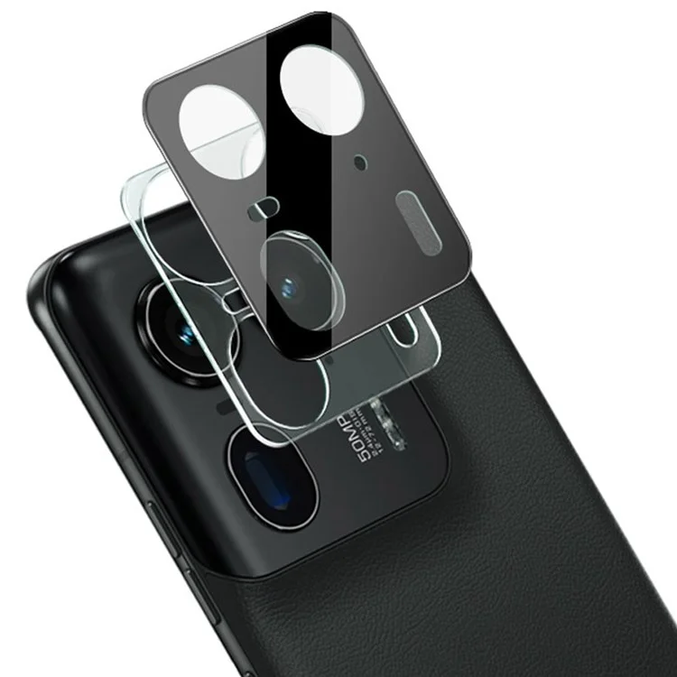 IMAK para Motorola Moto X50 Ultra 5G / Edge 50 Ultra 5G Película de lente de vidrio templado + tapa acrílica (versión negra)