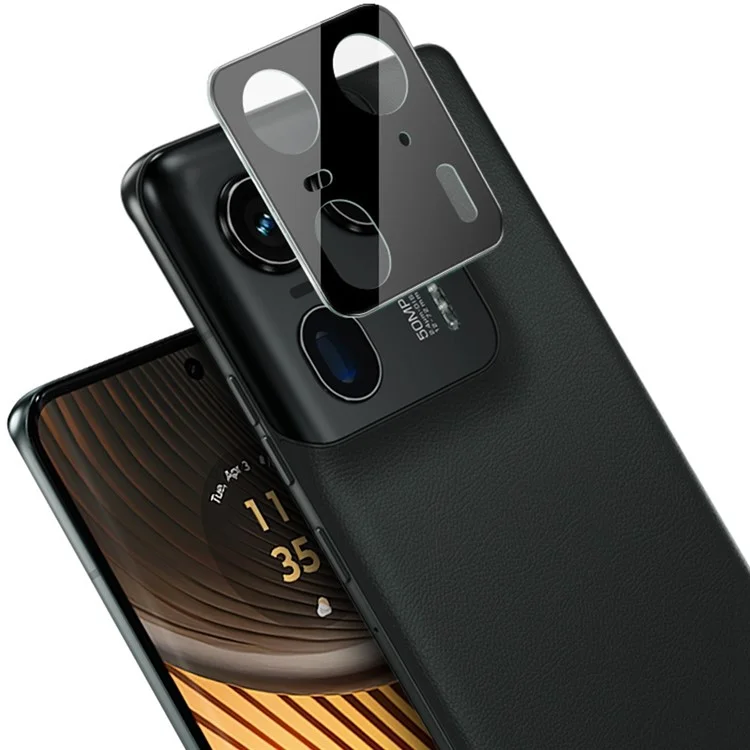 IMAK para Motorola Moto X50 Ultra 5G / Edge 50 Ultra 5G Película de lente de vidrio templado + tapa acrílica (versión negra)