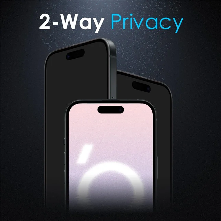NORTHJO A+ Per iPhone 16 HD Screen Protector 2.5D Arc 28 Degree Anti-Spy 0.3mm Pellicola in Vetro Temperato