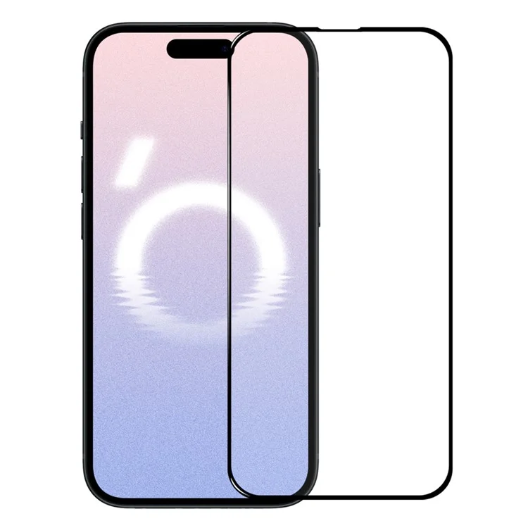 NORTHJO 2 шт. A+ Для iPhone 16 Защитная пленка для экрана 0,3 мм Высококачественное алюминиево-кремниевое стеклянное покрытие с рамкой для выравнивания, черный