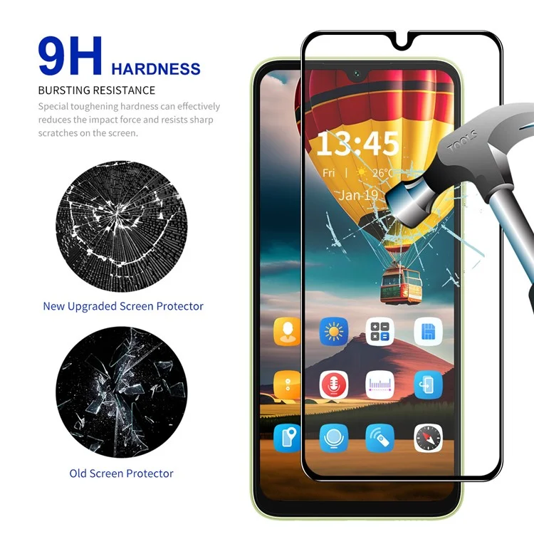 ENKAY HAT PRINCE 2Pcs For Samsung Galaxy A06 4G / A06 5G Screen Protector 0.26mm 2.5D High Aluminium-Silicon Glass Film
